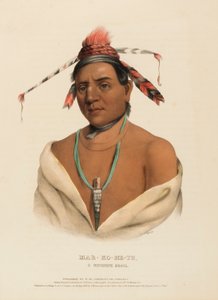 MAR-KO-ME-TE, A MENOMENE BRAVE, z Historii plemion indiańskich Ameryki Północnej autorstwa Charles Bird King