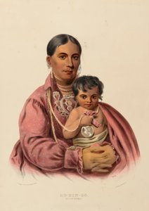 MO-HON-GO. OSAGE WOMAN., z Historii plemion indiańskich Ameryki Północnej autorstwa Charles Bird King