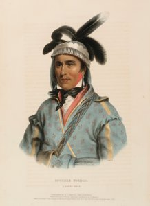 OPOTHLE YOHOLO. A CREEK CHIEF., z Historii plemion indiańskich Ameryki Północnej autorstwa Charles Bird King