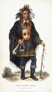 Okee-Makee-Quid, szef Chippeway, 1854 autorstwa Charles Bird King