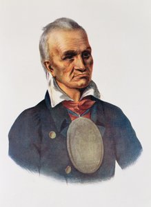 Red Jacket, Seneca War Chief, 1828, ilustracja z „The Indian Tribes of North America, Vol.1”, Thomasa L. McKenneya i Jamesa Halla, wyd. przez Johna Granta
