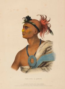TAH-COL-O-QUOIT., z Historii plemion indiańskich Ameryki Północnej autorstwa Charles Bird King