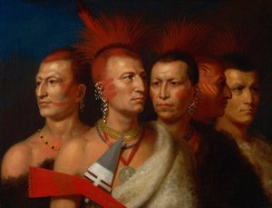 Young Omahaw, War Eagle, Little Missouri i Pawnees autorstwa Charles Bird King