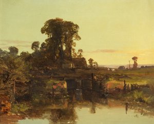 Stary Zamek nad Tamizą, Wieczór (olej na płótnie)
