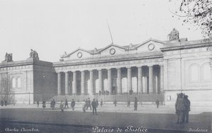 Bordeaux: Palais de Justice (zdjęcie czarno-białe) autorstwa Charles Chambon