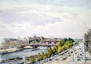 Paryż, z okna Salle dApollon w Luwrze patrząc na zachód, lipiec 1867