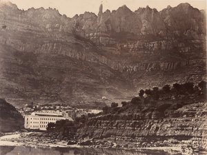 Monserrat, Widok ogólny góry z Monistrol, 1860.