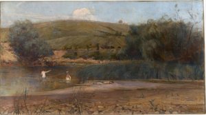 Yarra, Heidelberg autorstwa Charles Edward Conder