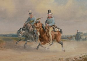 Towarzysze w podróży, czyli scena w drodze we Francji (olej na płótnie) autorstwa Charles Cooper Henderson