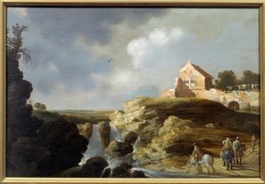 Włoski krajobraz. Obraz Carel De Hooch (? - 1638) autorstwa Charles Cornelisz de Hooch