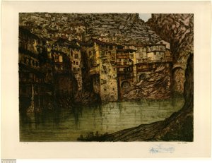 Pont-en-Royans (duża deska) (zadanie b) autorstwa Charles Cottet