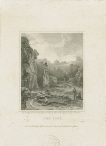 Dovedale - [Charles] Cotton Fishing House: grawerowanie i [?XIX wiek] (druk) autorstwa Charles Cotton