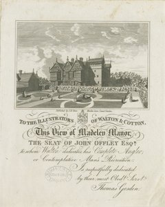 Madeley Manor House: sztych, bd [ok. 1686] (druk) autorstwa Charles Cotton