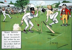 Wicket Keeper (42), z „Prawa krykieta”, opublikowane w 1910 r.