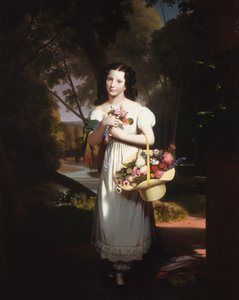 Mała dziewczynka z kwiatami Amelia Palmer, ca. 1830.