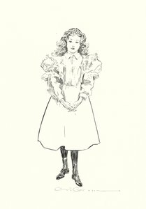 Mała amerykańska dziewczynka (litografia) autorstwa Charles Dana Gibson