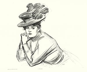 Studium (litografia) autorstwa Charles Dana Gibson