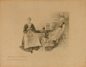 Caleb Plummer i jego córka, z "Świerszcza na ognisku" autorstwa Charles Dana Gibson