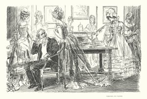 Wigilijni goście (litografia) autorstwa Charles Dana Gibson