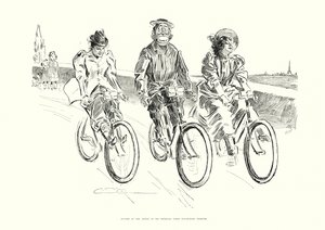 Gullem za radą lekarza wykonuje ćwiczenia na świeżym powietrzu (litografia) autorstwa Charles Dana Gibson