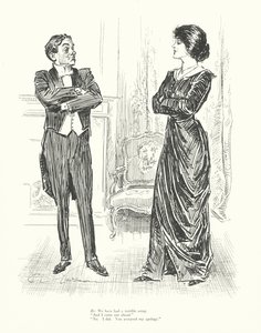 On: Mieliśmy straszną bójkę. "I wyszedłem na prowadzenie". "Nie. Ja to zrobiłem. Przyjąłeś moje przeprosiny" (litho) autorstwa Charles Dana Gibson
