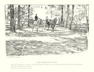 Jej ogromny strach (litografia) autorstwa Charles Dana Gibson