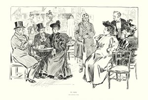 W Paryżu (litografia) autorstwa Charles Dana Gibson