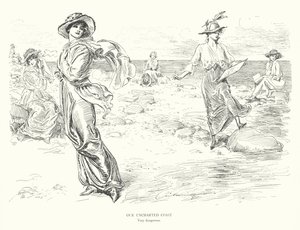 Nasze niezbadane wybrzeże, bardzo niebezpieczne (litografia) autorstwa Charles Dana Gibson