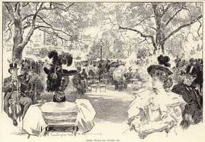 Niedzielny poranek, niedaleko Stanhope Gate, Hyde Park autorstwa Charles Dana Gibson