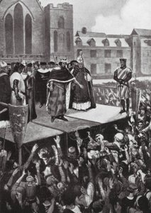 Edward I zwracający się do poddanych autorstwa Charles Daniel Ward