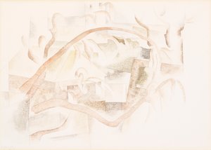 Bermudy: Dachy przez drzewa autorstwa Charles Demuth