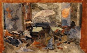Śmierć hrabiny Gerschutz Lulu (wc na papierze) autorstwa Charles Demuth