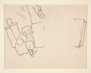 Cztery postacie na plaży, prawdopodobnie w Provincetown autorstwa Charles Demuth