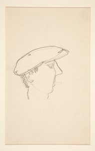 Głowa palącego człowieka (rekto); Kobieta z parasolem (verso) autorstwa Charles Demuth