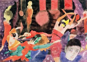 Ilustracja do Maski Czerwonej Śmierci Poego (cw na papierze) autorstwa Charles Demuth