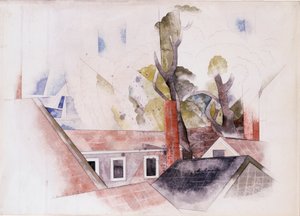 Dachy i drzewa autorstwa Charles Demuth