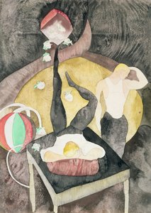 Dwóch akrobatów żonglerów, 1916 (wc na papierze) autorstwa Charles Demuth