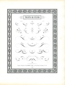 Kaligraficzne pióra - Traits de Plume (druk) autorstwa Charles Derriey