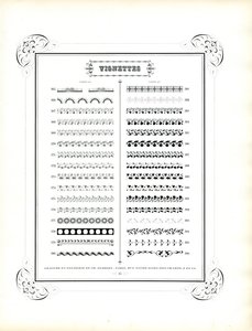 Kolekcja kwiatowych i geometrycznych opasek ozdobnych (druk) autorstwa Charles Derriey