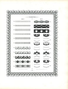 Kolekcja ozdobnych obramowań i elementów dekoracyjnych (druk) autorstwa Charles Derriey