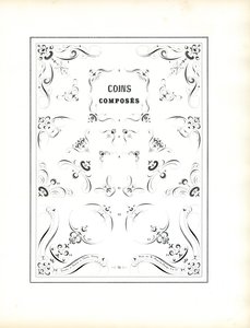 Złożone ornamenty narożne do obramowania (druk) autorstwa Charles Derriey