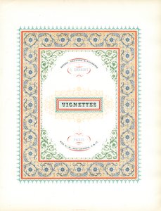 Wspaniała strona tytułowa dla winiet (wydruk) autorstwa Charles Derriey