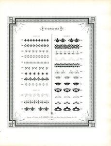 Ozdobne obramowania i elementy dekoracyjne (druk) autorstwa Charles Derriey