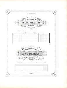 Ozdobny papier firmowy dla drukarni i sklepu z narzędziami (druk) autorstwa Charles Derriey