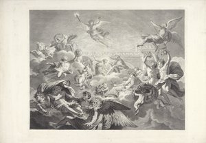 Faeton jako Apollo Obrazy Charlesa le Bruna i Eustachego Le Sueura znajdujące się w (...) domu prezydenta Lamberta (tytuł serii) autorstwa Charles Dupuis