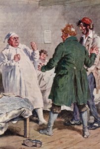 Ilustracja do The Pickwick Papers Charlesa Dickensa (kolorowa litografia) autorstwa Charles Edmund (after) Brock