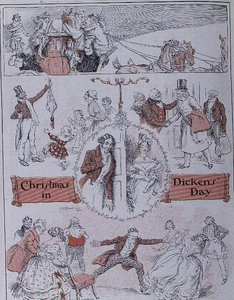 Boże Narodzenie w czasach Dickensa autorstwa Charles Edmund Brock