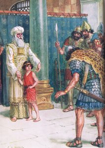 „God Save the King”, ilustracja z „Przez Biblię” wydana w 1928 r. (kolor lito) autorstwa Charles Edmund Brock