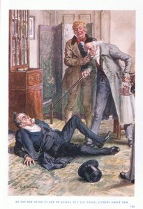 Nie zaproponował, że znowu wstanie, ale leżał tam i rozglądał się dookoła autorstwa Charles Edmund Brock