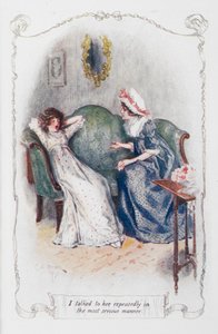 Wielokrotnie rozmawiałem z nią w najpoważniejszy sposób, ilustracja z „Duma i uprzedzenie” Jane Austen (kolor lito) autorstwa Charles Edmund Brock